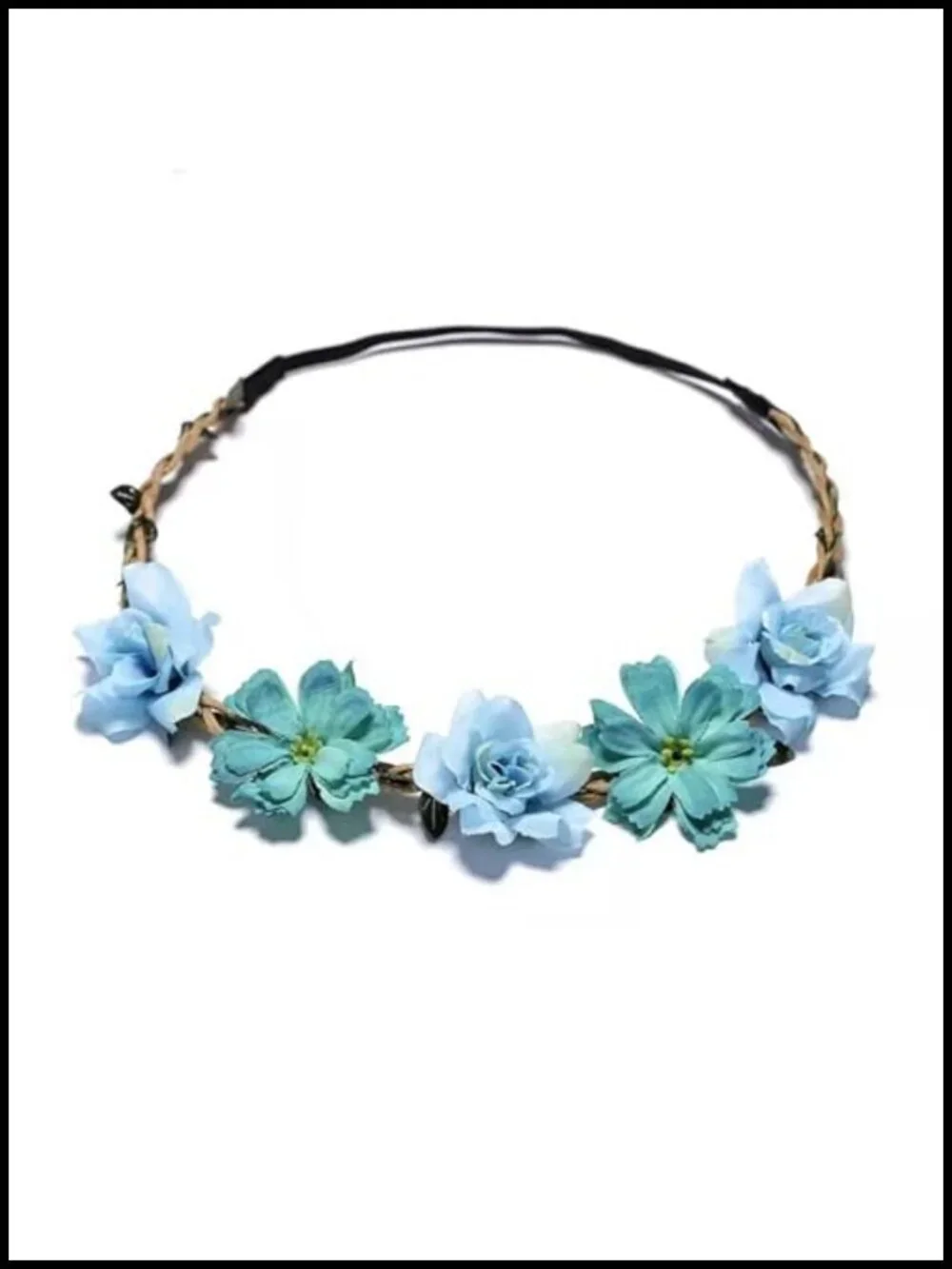 Boho Floral Crown Headbands, 6 Pack Silk Flowers, Adjustable Wedding & Festival